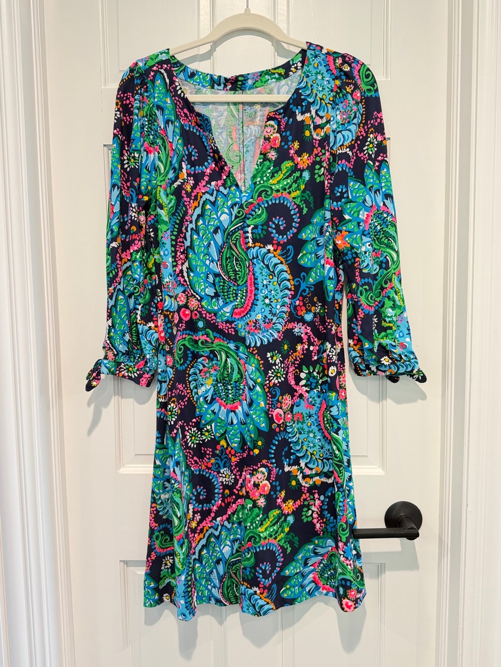 Lilly Pulitzer Cath Take Me to the Sea Print Cotton Shift Dress Large - Picture 3 of 9